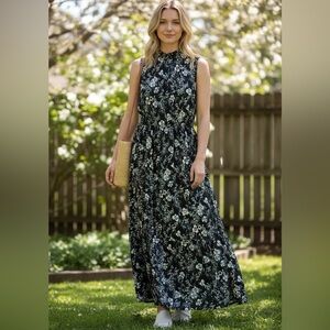 Daintti Collection Floral Dress Size Small Tiered Empire Maxi